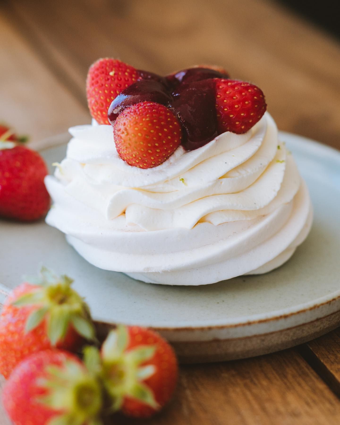 Pavlova aux fraises